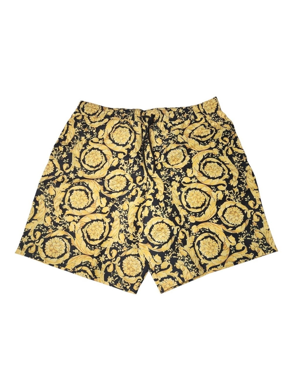 Versace Men's Gold Tone Barocco Print Swim Shorts
